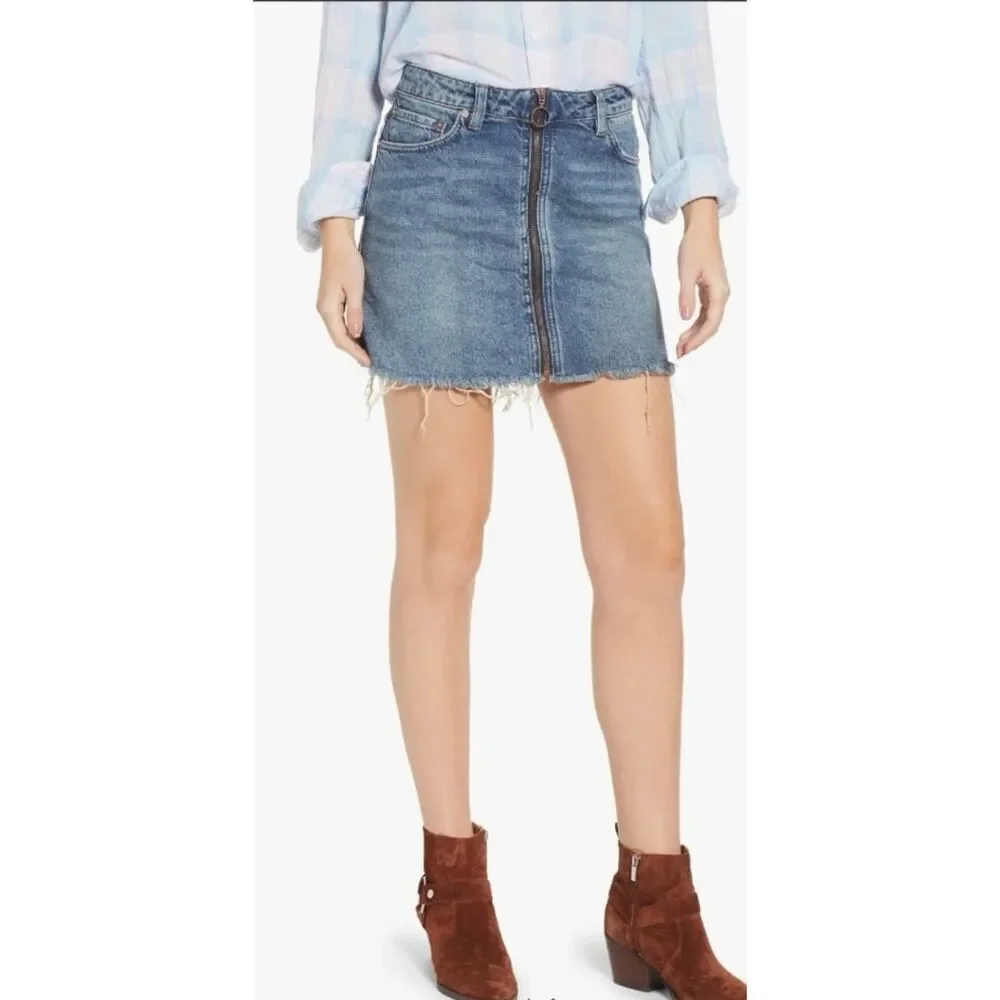 Free People  zip it up mini skirt size 28
